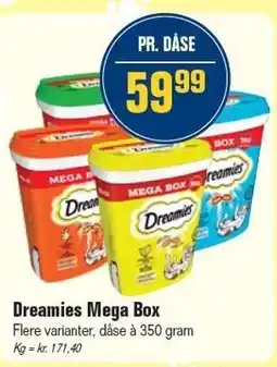 Otto Duborg Dreamies Mega Box 350 gram tilbud