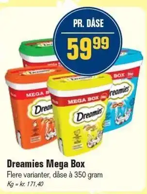 Otto Duborg Dreamies Mega Box 350 gram tilbud