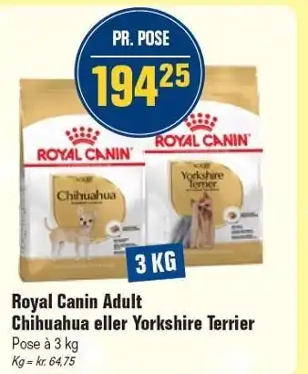 Otto Duborg Royal Canin Adult Chihuahua eller Yorkshire Terrier tilbud