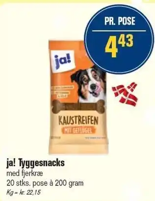 Otto Duborg ja! Tyggesnacks til hunde 200 gram tilbud