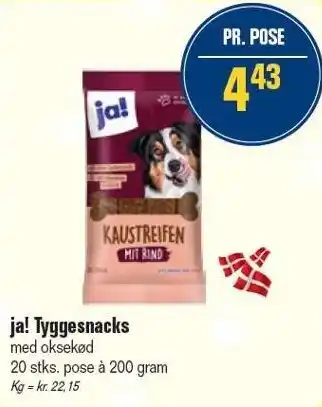 Otto Duborg ja! Tyggesnacks til hunde 200 gram tilbud