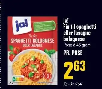 Otto Duborg ja! Fix til spaghetti eller lasagne bolognese tilbud