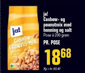 Otto Duborg ja! Cashew- og peanutmix med honning og salt tilbud