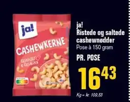 Otto Duborg ja! Ristede og saltede cashewnødder tilbud