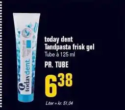 Otto Duborg today dent Tandpasta frisk gel tilbud