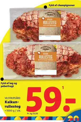 Lidl VILSTRUPGÅRD Kalkun- rullesteg tilbud