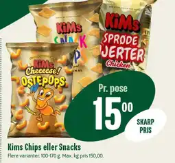 Min Købmand Kims Chips eller Snacks tilbud