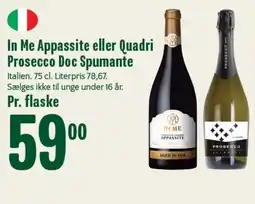 Min Købmand In Me Appassite eller Quadri Prosecco Doc Spumante tilbud