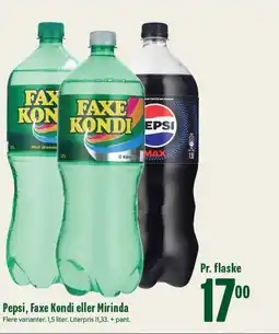 Min Købmand Pepsi, Faxe Kondi eller Mirinda tilbud