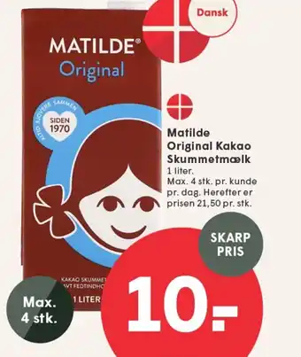 SPAR MATILDE Original Kakao Skummetmælk tilbud