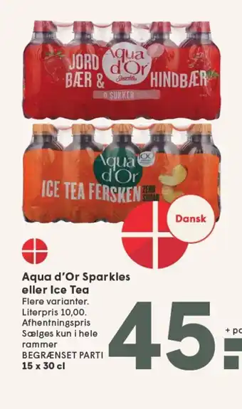 SPAR Aqua d'Or Sparkles eller Ice Tea tilbud