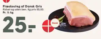 SPAR Flæskesteg af Dansk Gris tilbud