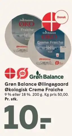 SPAR Grøn Balance Øllingegaard Økologisk Creme Fraiche tilbud