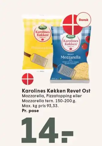 SPAR ARLA Karolines Køkken Revet Ost tilbud