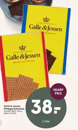 SPAR Galle & Jessen Pålægschokolade tilbud