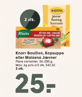 SPAR KNORR Bouillon, Kopsuppe eller Maizena Jævner tilbud