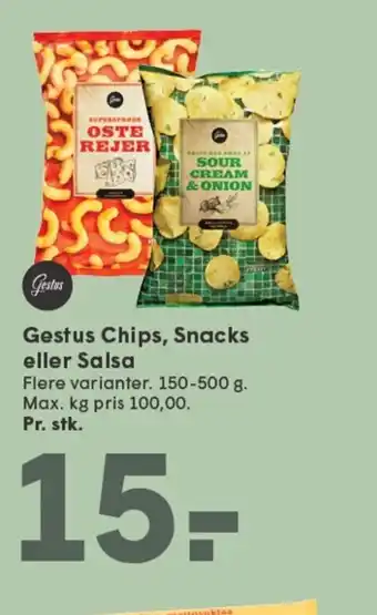 SPAR Gestus Chips, Snacks eller Salsa tilbud