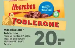 SPAR Marabou eller Toblerone tilbud