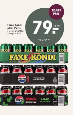 SPAR FAXE KONDI eller PEPSI tilbud