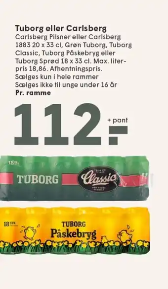 SPAR Tuborg eller Carlsberg tilbud