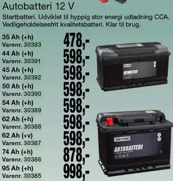 Harald Nyborg Autobatteri 12 V tilbud