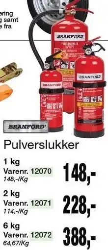 Harald Nyborg BRANFORD Pulverslukker tilbud