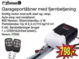 Harald Nyborg 1ST Avenue Garageportåbner med fjernbetjening tilbud