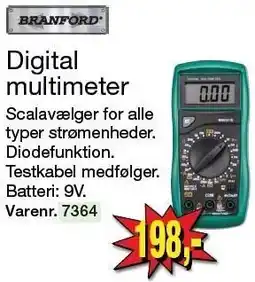 Harald Nyborg BRANFORD Digital multimeter tilbud