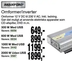 Harald Nyborg BRANFORD Omformer/inverter tilbud