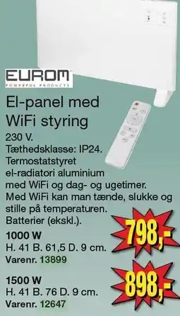 Harald Nyborg El-panel med WiFi styring tilbud