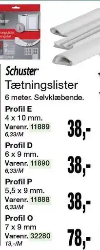 Harald Nyborg Schuster Tætningslister tilbud