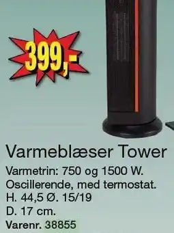 Harald Nyborg Varmeblæser Tower tilbud