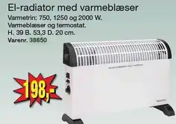 Harald Nyborg El-radiator med varmeblæser tilbud