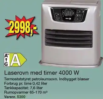 Harald Nyborg Laserovn med timer 4000 W tilbud