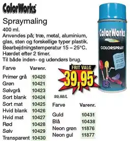 Harald Nyborg ColorWorks Spraymaling tilbud