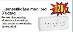 Harald Nyborg Hjørnestikdåse med jord 3 udtag tilbud