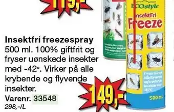 Harald Nyborg Insektfri freezespray tilbud