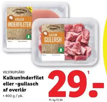 Lidl Kalkuninderfilet eller -gullasch af overlår tilbud