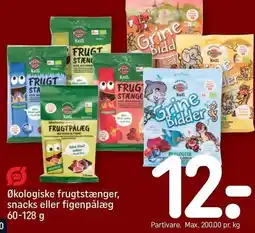 REMA 1000 Økologiske frugtstænger, snacks eller figenpålæg tilbud