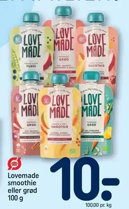 REMA 1000 Lovemade smoothie eller grød tilbud