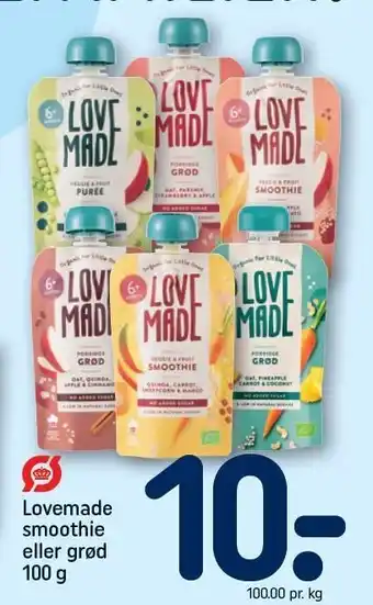 REMA 1000 Lovemade smoothie eller grød tilbud