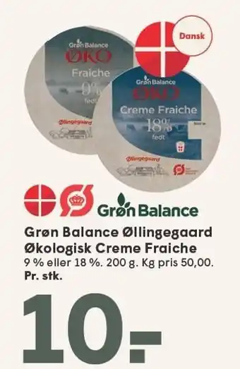 SPAR Grøn Balance Øllingeaard Økologisk Creme Fraiche tilbud