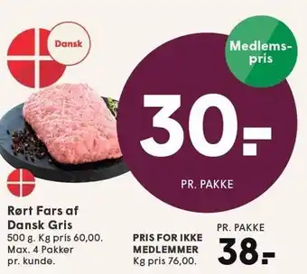 SPAR Rrørt Fars af Dansk Gris tilbud