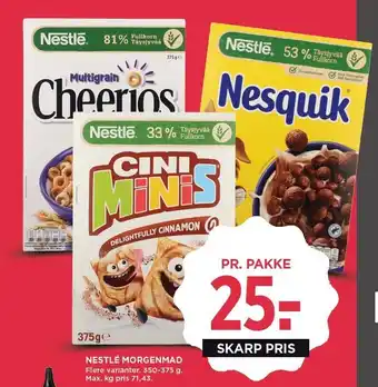 MENY Nestle morgenmad tilbud