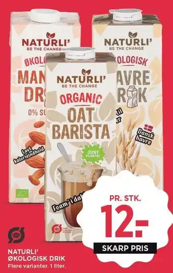 MENY Naturli' økologisk drik tilbud