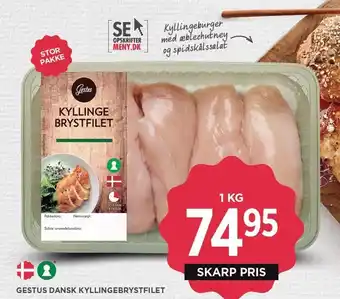 MENY Gestus dansk kyllingebrystfilet tilbud