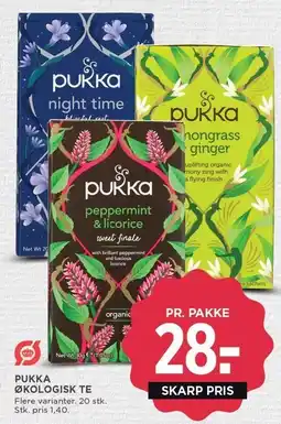 MENY PUKKA økologisk te tilbud