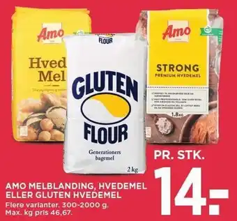 MENY Amo melblanding, hvedemel eller gluten hvedemel tilbud