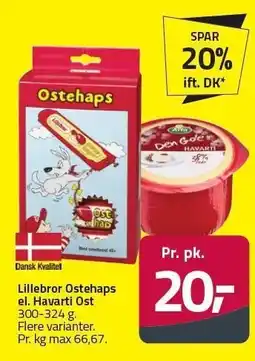 Fleggaard ARLA Lillebror Ostehaps el. Havarti Ost tilbud