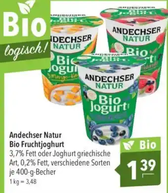 Citti Andechser Natur Bio Fruchtjoghurt tilbud